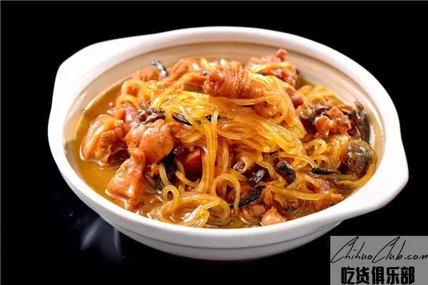 Chicken Hazel mushroom Sweet potato noodle