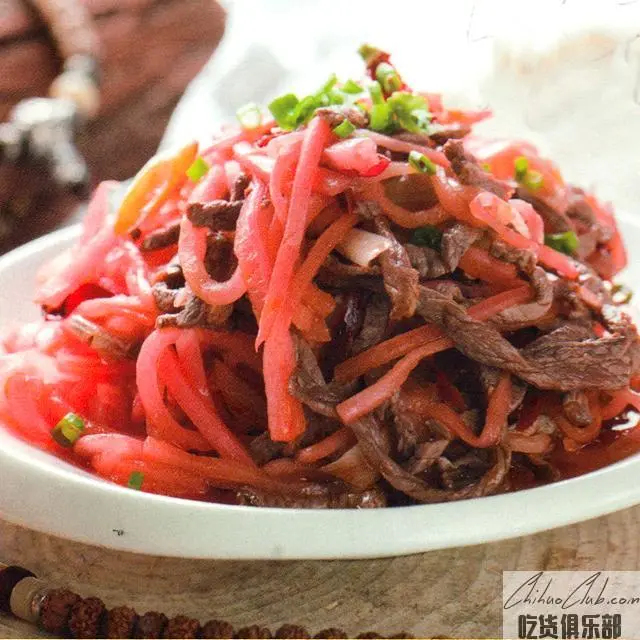 Sour fried radish with beef